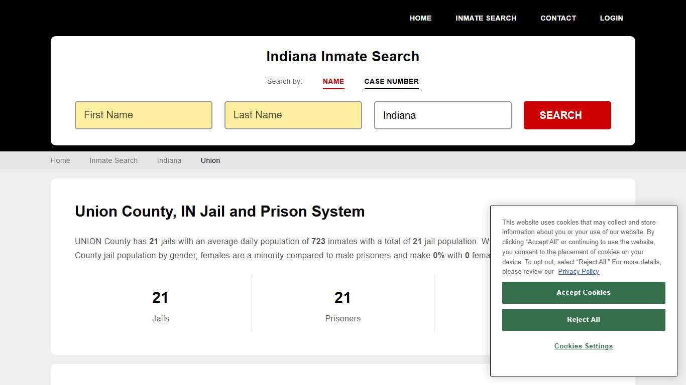 Union County, IN Inmate Search - StateCourts
